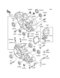 KX125 Картер двигателя