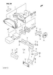 GSF400 Задний комбинированный сигнал