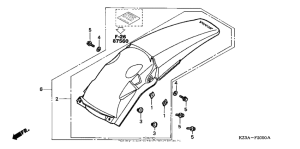 CR250R Задний бампер