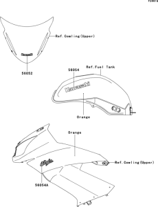 EX650 Decals(orange)(cbf)