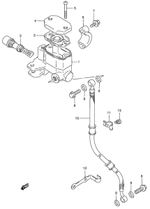 GN125 Передний тормозной цилиндр