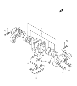 GSX-R600 Задний суппорт
