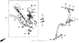CB400F Передний главный тормозной цилиндр