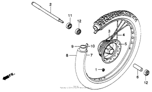 XL250R Front wheel 82-83