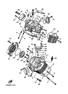 XVS1100 XVS11W Головка цилиндров