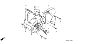 C90 Крышка картера левая