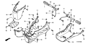 PES150 Floor step / pillion step