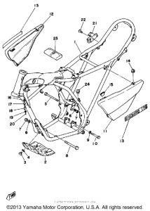 DT175F Frame - side cover