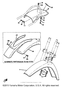 MX400B Front fender-rear fender