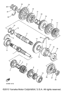 YZF600RSC Трансмиссия
