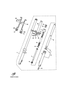 GT80 Front fork assy(ur silv