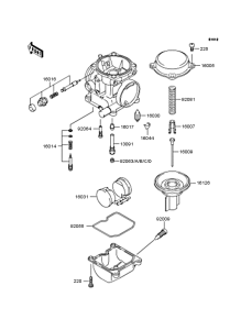 EX250 Карбюратор в разборе