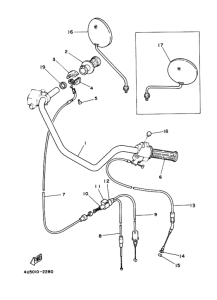 RX50 Рулевой рычаг кабель