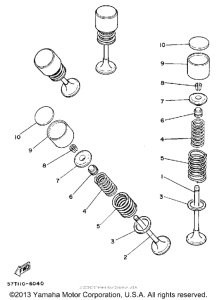 XT350U Клапана