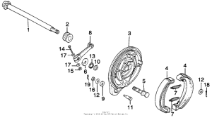 MT250 Задний тормоз