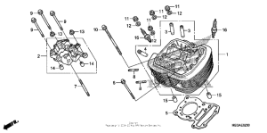 VT750CA Передняя головка цилиндров