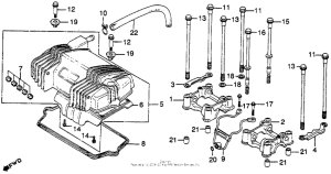 CM450 Cylinder head cover + camshaft holder