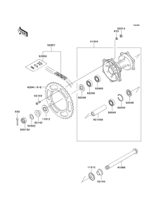 KX500 Задняя ступица колеса