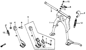 CM450 Main stand + side stand