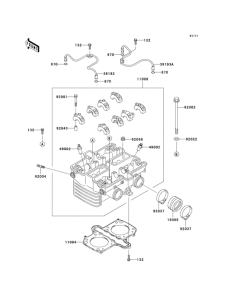 KLE500 Головка цилиндров