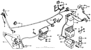 CT70 Wire harness + ignition coil + battery