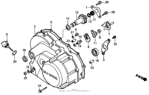 TR200 Крышка картера правая