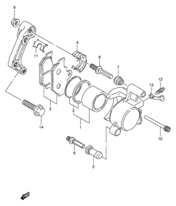 TU250 Передний суппорт
