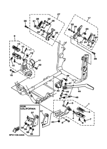 XV1700PC XV17PC XV17PCR Support & repose pied