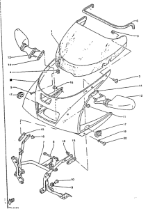 TZR125R Обтекатель 1