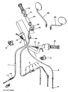 RX100 Steering handle. cable