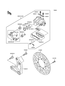 VN1500 Задний тормоз