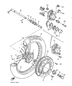 XT600H (33KW) Переднее колесо