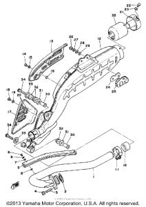 XT500F Выхлопная система
