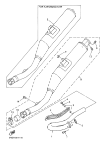 WR400F Выхлопная система