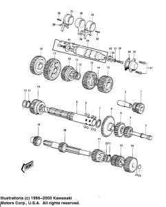 KV100 Transmission / change drum 1 / 2