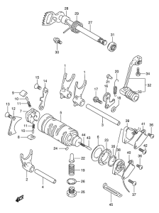 DR125 Переключение передач