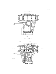 ZX750 Болты крепления картера