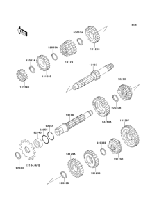 KX125 Трансмиссия