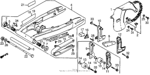 XR200R Swingarm + chain case