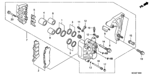 GL1800 (ABS) Задний суппорт