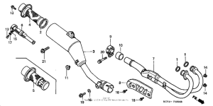 XR400R Глушитель