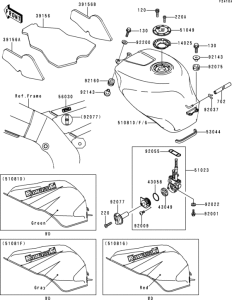 ZX600 Fuel tank(zx600-g2)