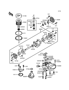 ZX900 Масляный насос и фильтр