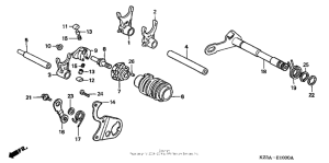 CR250R Вилка переключения передач