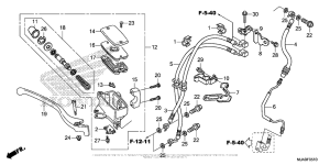 VT750CS (ABS) Главный тормозной цилиндр перед.