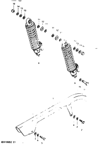 GSX1000 Chain case - rear shock absorber