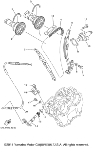 WR250F Цепь механизма газораспределения