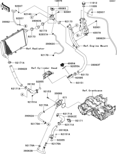 ZR1000 Патрубки охлаждения