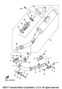 WR450F Выхлопная система