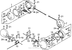 CB550 Задний фонарь